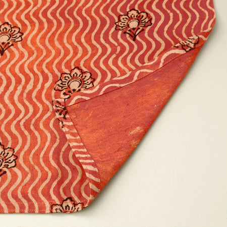 Ichcha Block Print Runner / Omelia Coral 16" x 90"