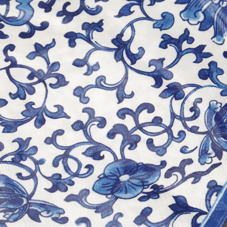Caspari Paper Luncheon Napkins / Indigo Garden