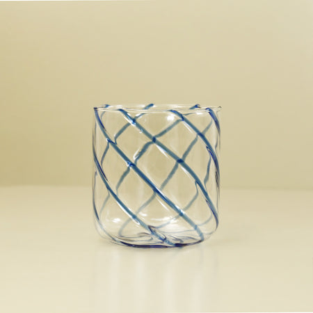 Indigo Stripe Votive Holder