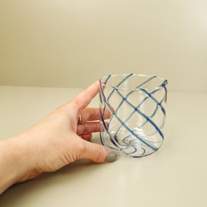 Indigo Stripe Votive Holder