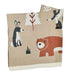 Jacquard Knit Baby Blanket / Woodland Bear