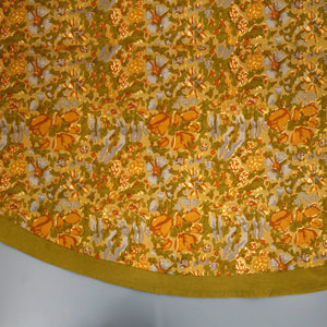 Jardin Mustard Block Print Tablecloth / Round
