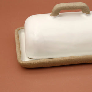 Hand Made Butter Dish / Eggshell