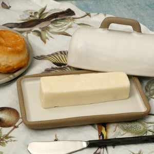 Hand Made Butter Dish / Eggshell