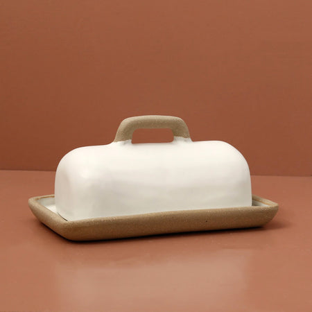 Hand Made Butter Dish / Eggshell