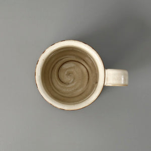 Jeremy Ayers / White & Brown Striped Mug