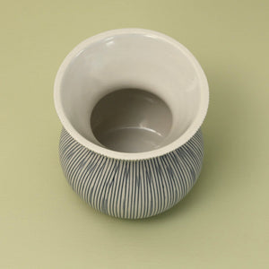 Jube Mini-Handcrafted Porcelain Vase / Blue Stripe