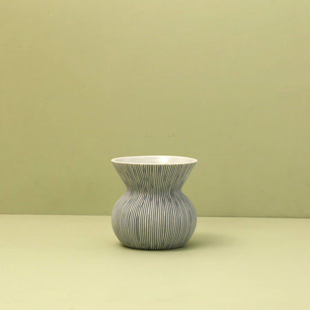 Jube Mini-Handcrafted Porcelain Vase / Blue Stripe