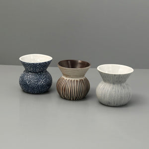 Jube Mini-Handcrafted Porcelain Vase / Blue Stripe