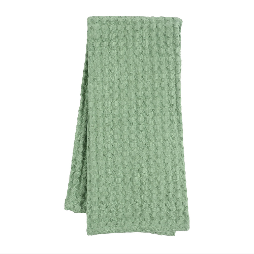 Monaco Cotton Jumbo Waffle Kitchen Towel / Mineral Green