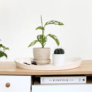 Bamboo Fibre Tray with Handles