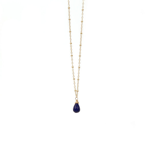 Blue Lapis on 14k Gold Fill Necklace / KB302