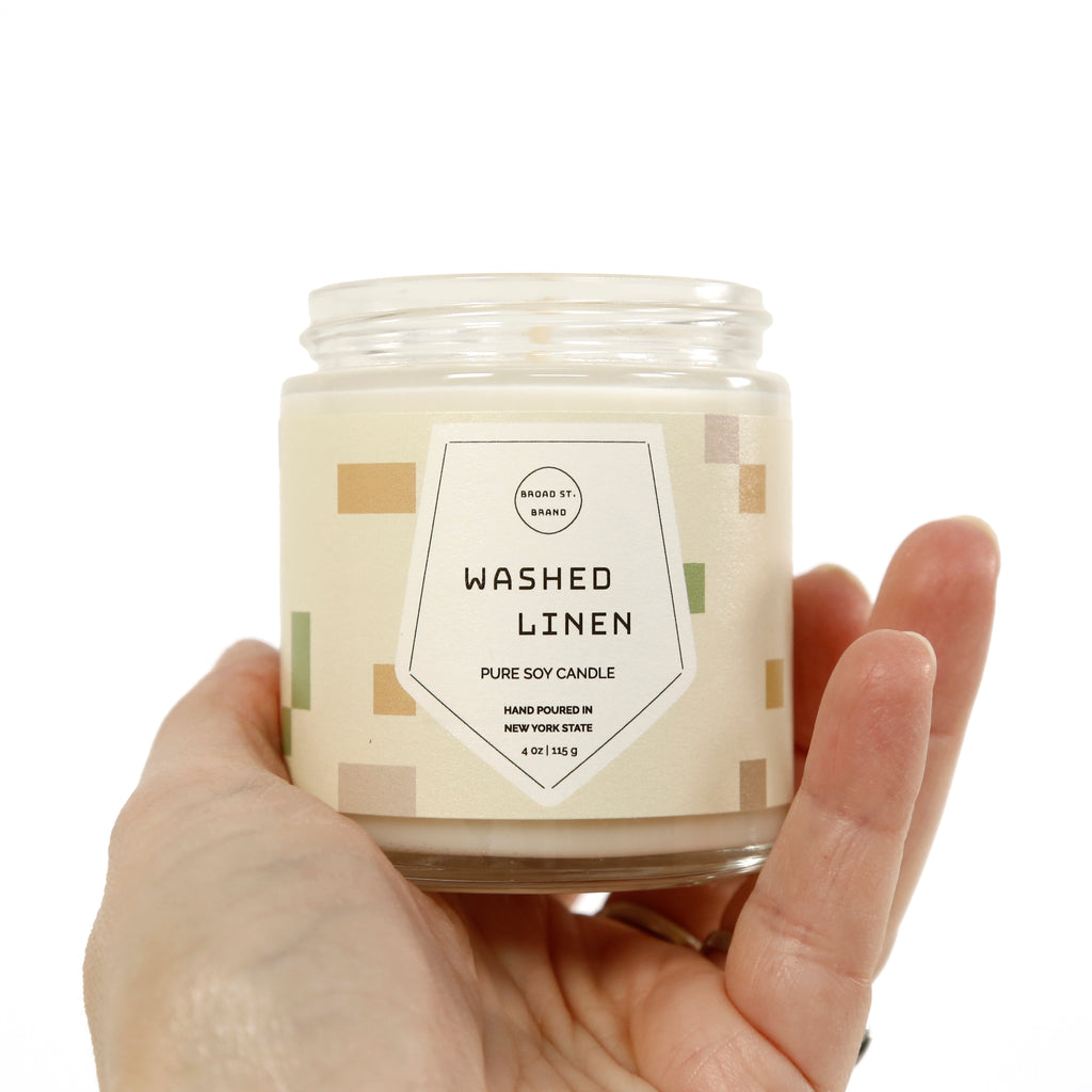 Washed Linen Candle