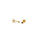 Gold Plated Birthstone Stud Earrings / February / Amethyst