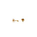 Gold Plated Birthstone Stud Earrings / April / Diamond