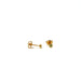 Gold Plated Birthstone Stud Earrings / August / Peridot