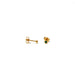 Gold Plated Birthstone Stud Earrings / May / Emerald