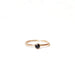Mini Black Onyx Stacking Ring / Gold Fill