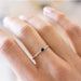 Mini Black Onyx Stacking Ring / Sterling Silver