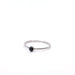 Mini Black Onyx Stacking Ring / Sterling Silver