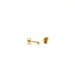Gold Plated Birthstone Stud Earrings / November / Topaz