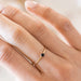 Mini Black Onyx Stacking Ring / Gold Fill