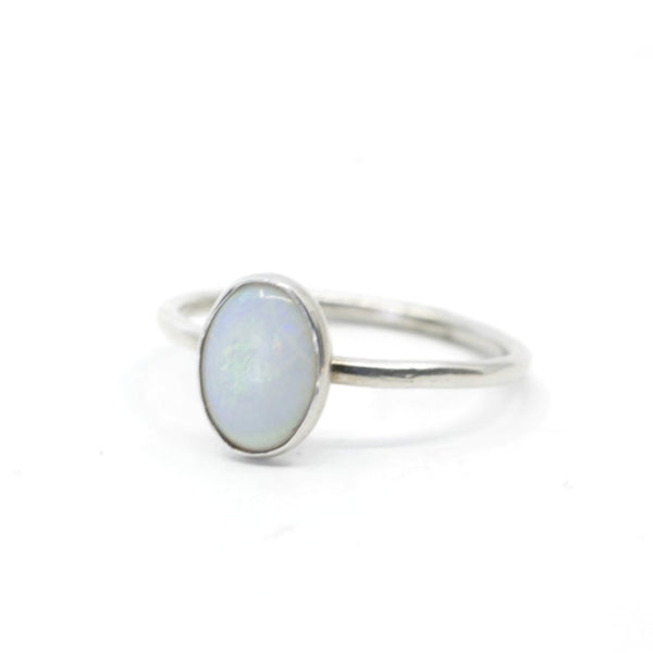 Opal Oval Sterling Ring
