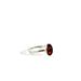 Red Garnet Oval Gemstone Ring / Sterling Silver