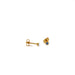 Gold Plated Birthstone Stud Earrings / September / Sapphire