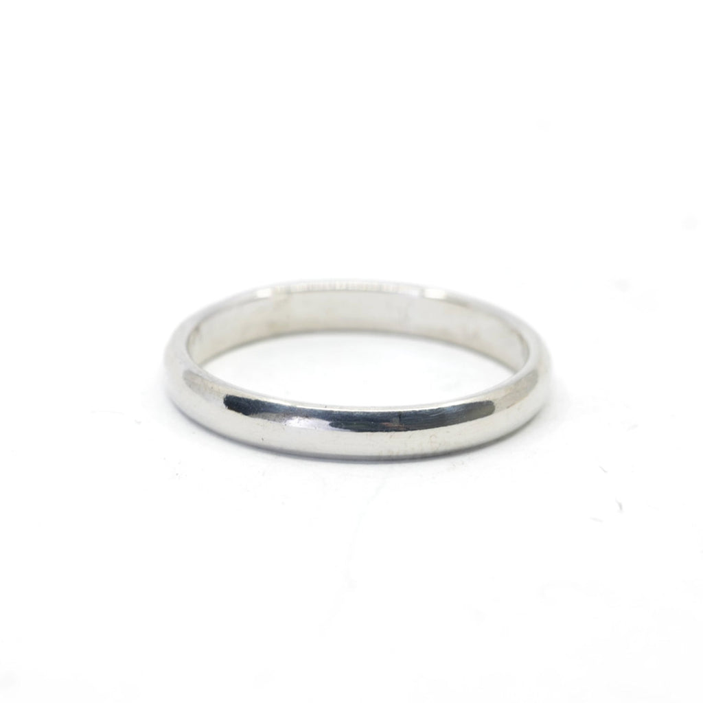 Thick Half Round Sterling Ring