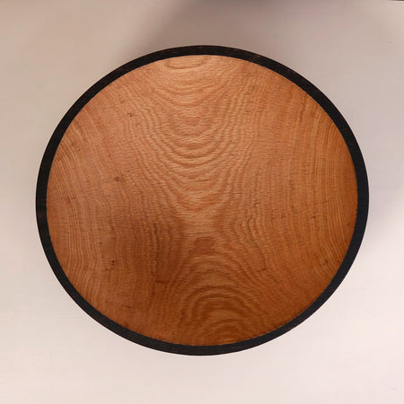 Ebonized Red Oak Wooden Salad Bowl 15"