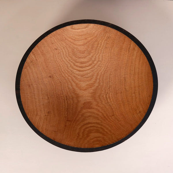 Ebonized Red Oak Wooden Salad Bowl 15"