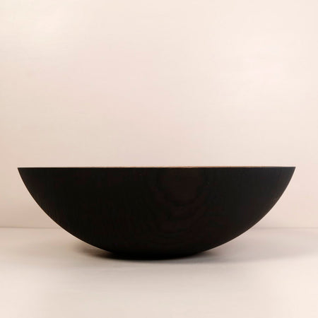 Ebonized Red Oak Wooden Salad Bowl 15"
