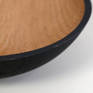 Ebonized Red Oak Wooden Salad Bowl 15"