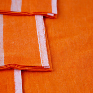 Laundered Linen Napkin Set / Orange Natural