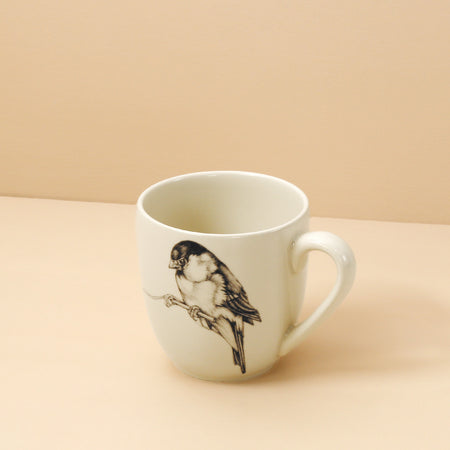 Laura Zindel Handmade Mug / Branch Chickadee