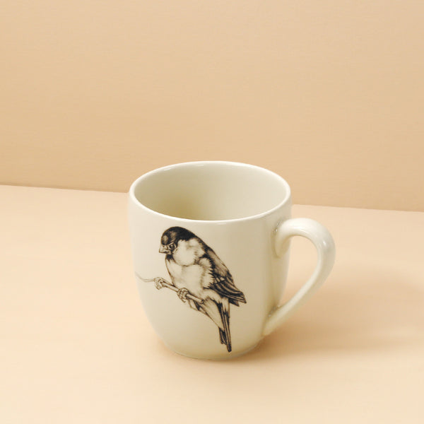 Laura Zindel Handmade Mug / Branch Chickadee