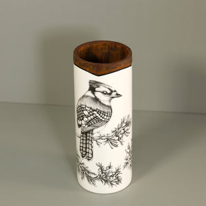 Laura Zindel Canister Vase / Small / Blue Jay
