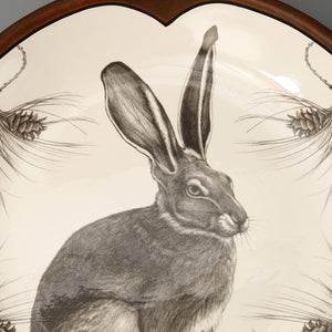 Laura Zindel Small Round Platter / Sitting Hare