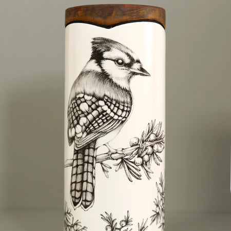 Laura Zindel Canister Vase / Small / Blue Jay