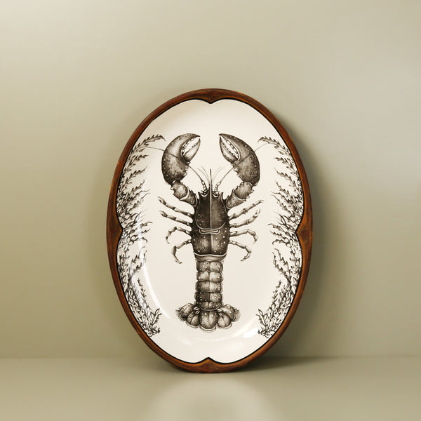 Laura Zindel Small Oval Platter / Lobster
