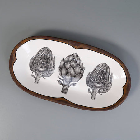 Laura Zindel Rectangular Serving Dish / Artichoke