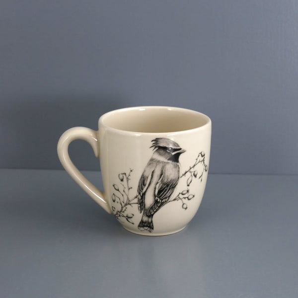 Laura Zindel Handmade Mug / Waxwing