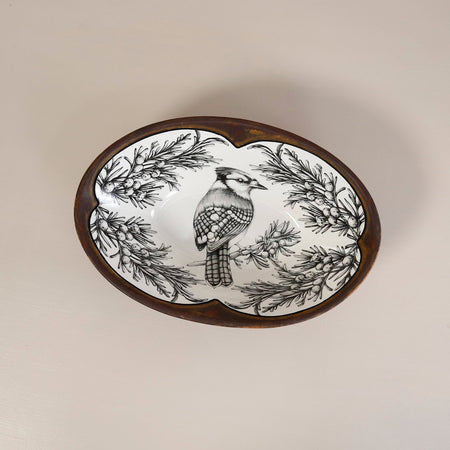 Laura Zindel Large Serving Dish / Blue Jay