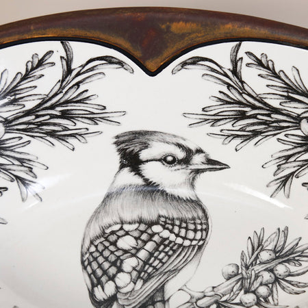 Laura Zindel Large Serving Dish / Blue Jay