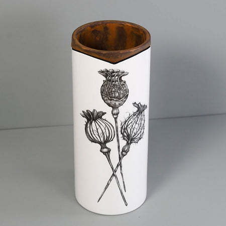 Laura Zindel Canister Vase / Large / Poppy Pods