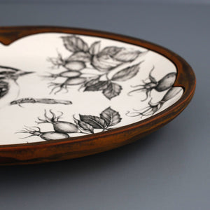 Laura Zindel Small Oval Platter / Woodpecker