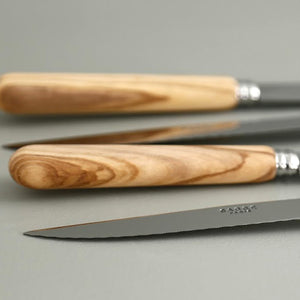 Sabre Lavandou Olive Wood Steak Knife Set / 4pc