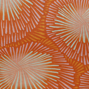 Leila Simon Hayes Table Runner / Burst Coral 18" x 86"