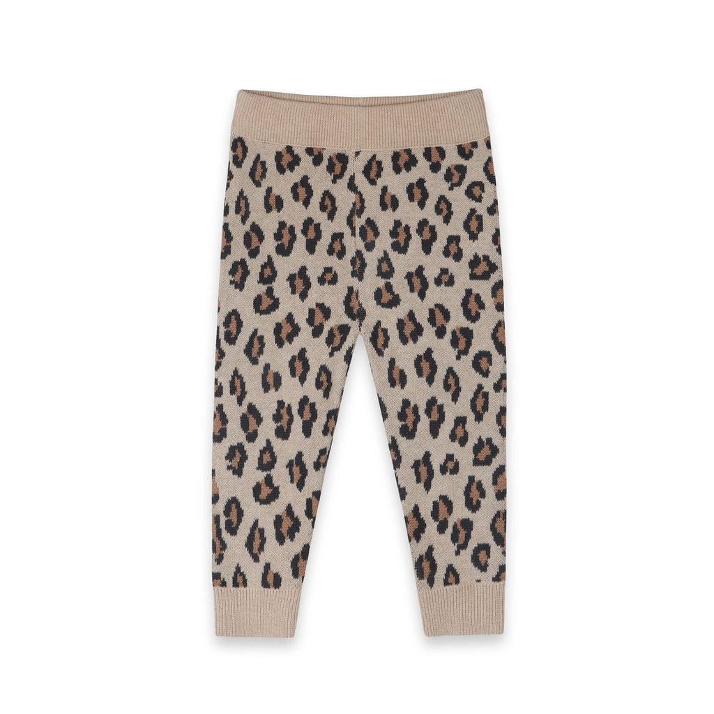 Leopard Jacquard Knit Baby Pocket Pants